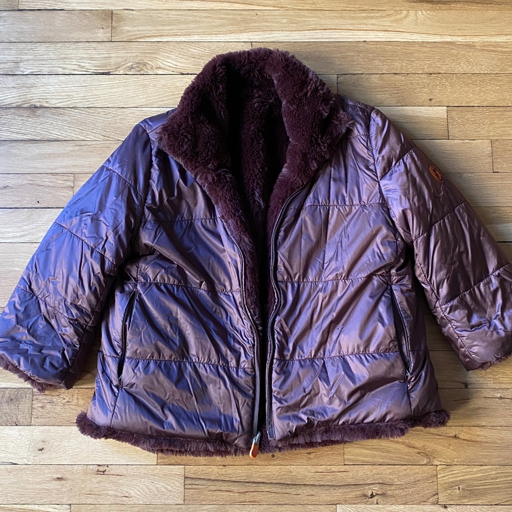 Save the Duck Burgundy Reversible Coat - Size 1